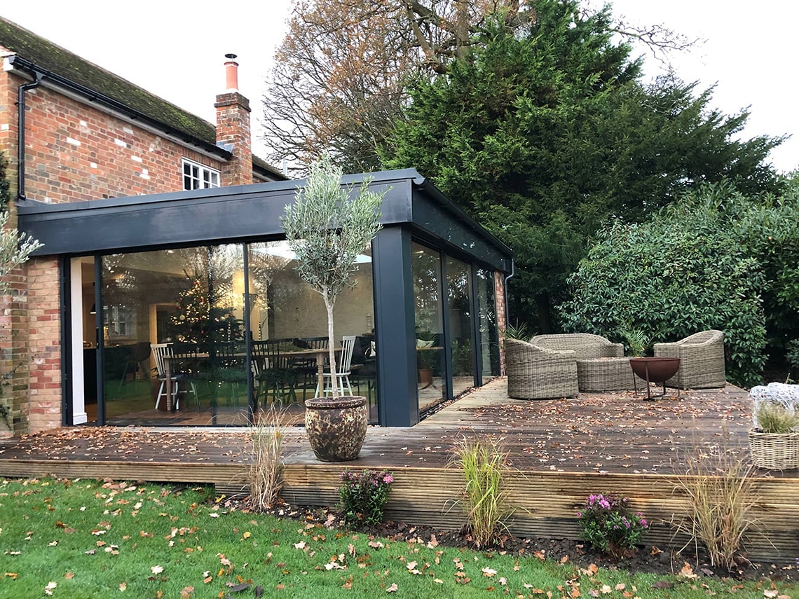 Flat roof extensions by Avanti Builders in Wiltshire